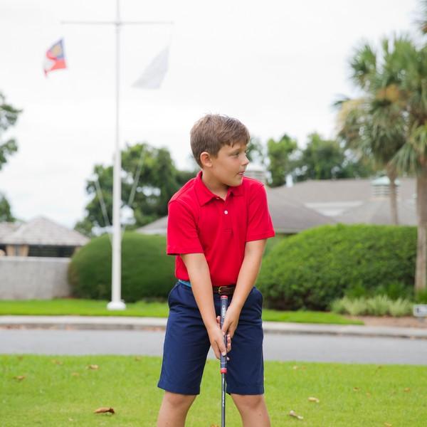 Navy Blue Twill Shorts