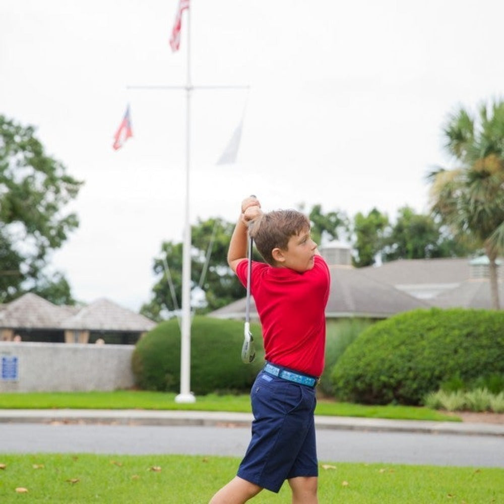 Red Short Sleeve Henry Polo