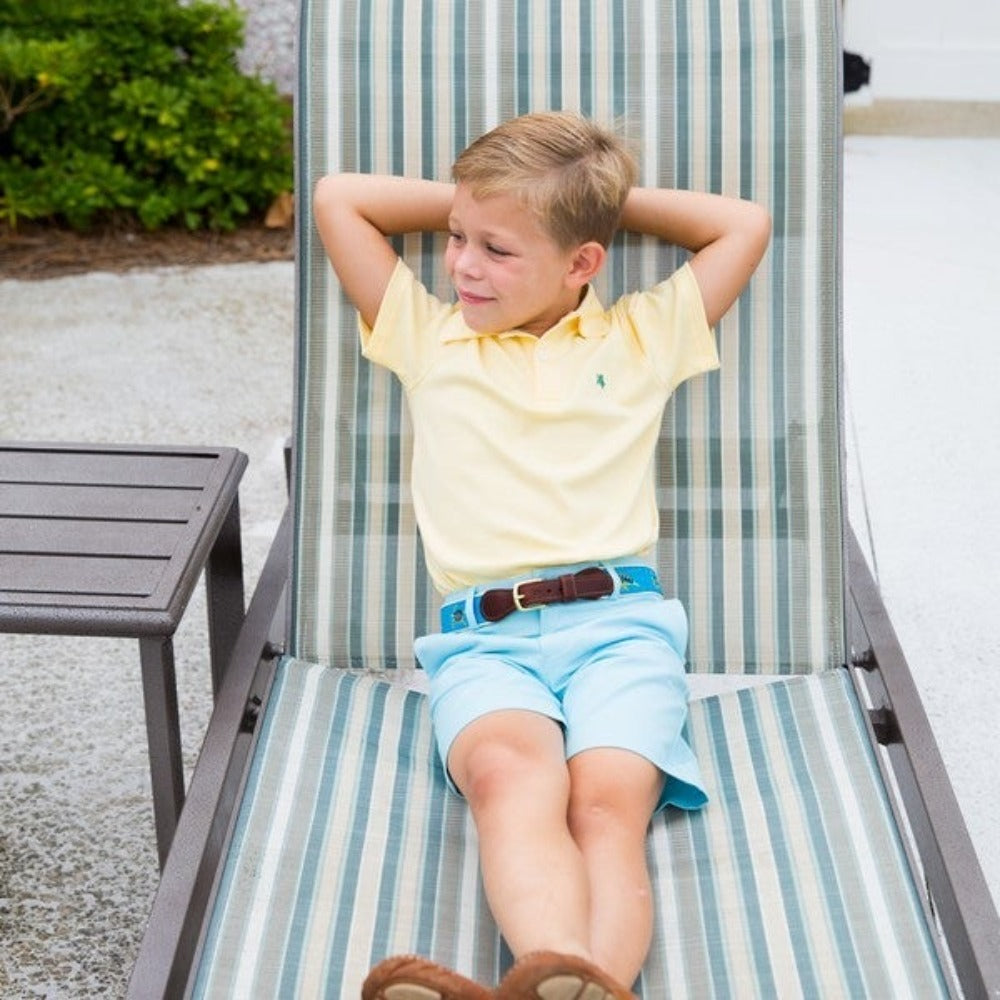 Yellow Short Sleeve Henry Polo