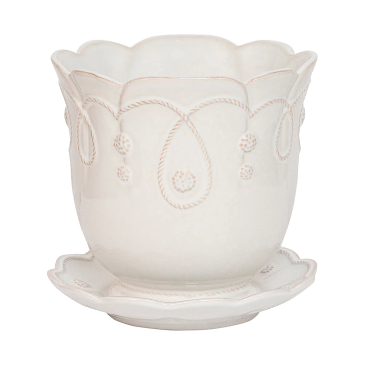 Jardins du Monde Whitewash 7.5" Planter