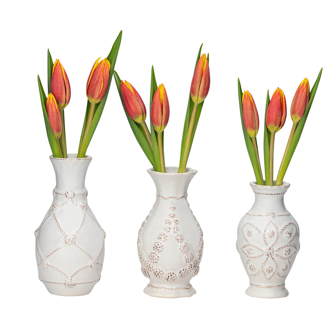 Jardins du Monde Whitewash Mini Vase Trio