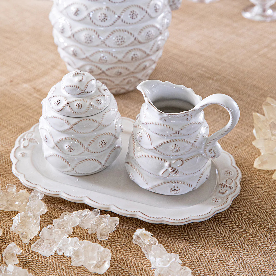 Jardins du Monde Whitewash Creamer/Sugar Set