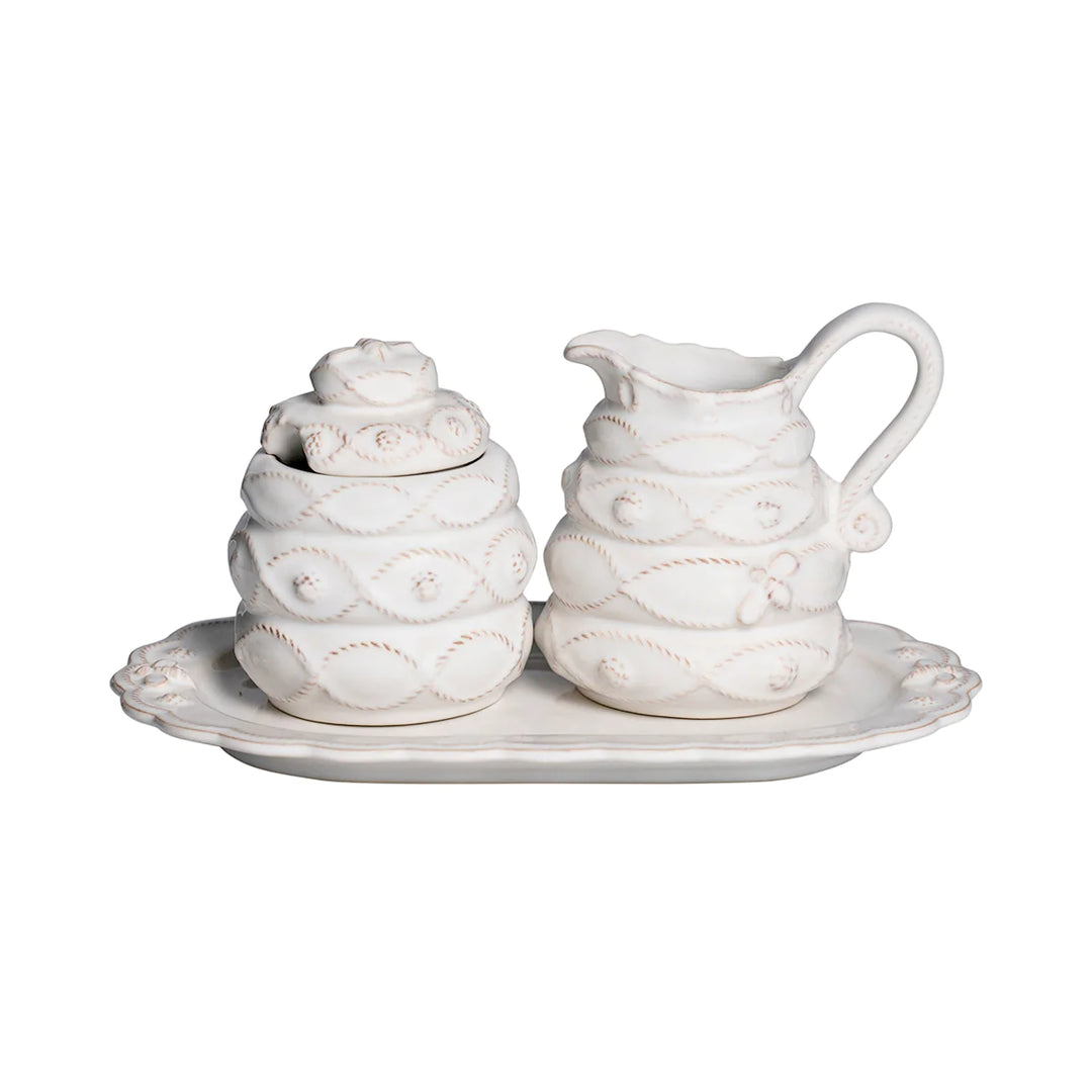 Jardins du Monde Whitewash Creamer/Sugar Set