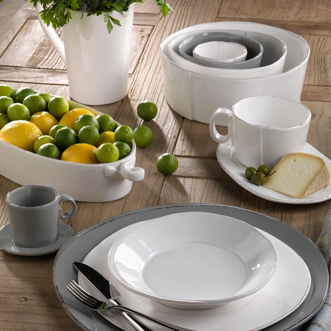 Lastra Grey Dinner Plate