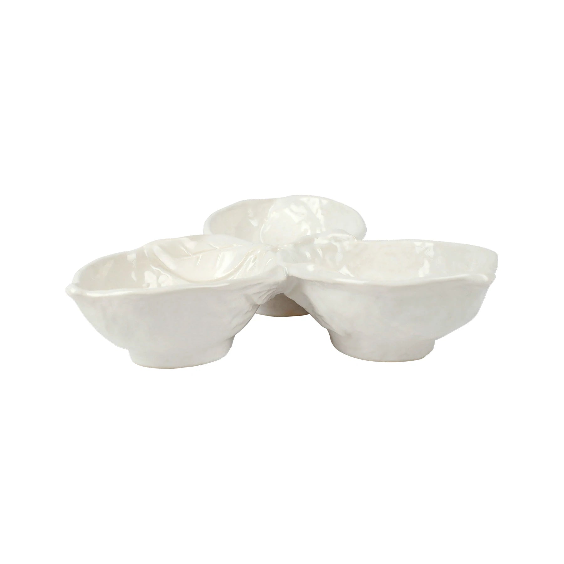 Limoni White Figural Lemon Three-Part Server