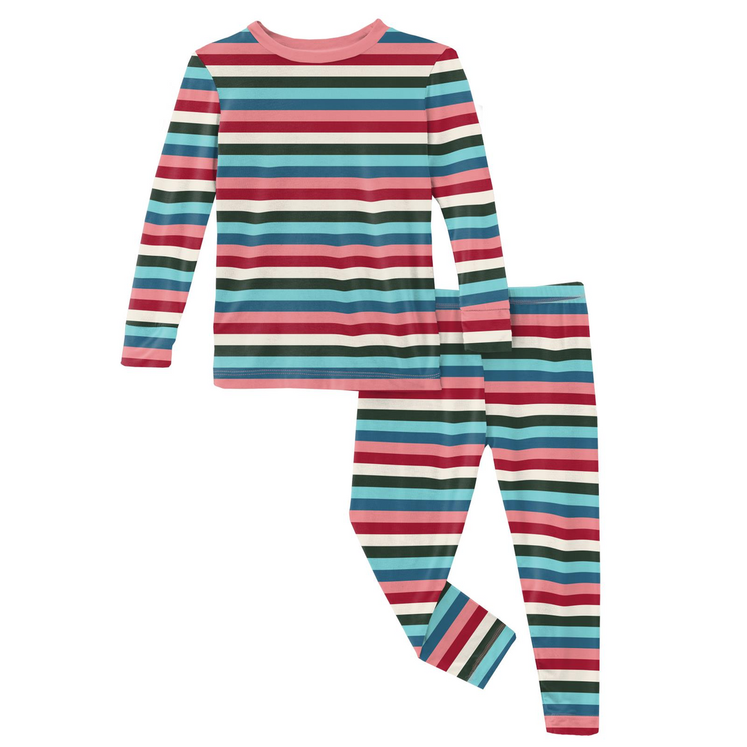 Snowball Multi Stripe Long Sleeve Pajama Set