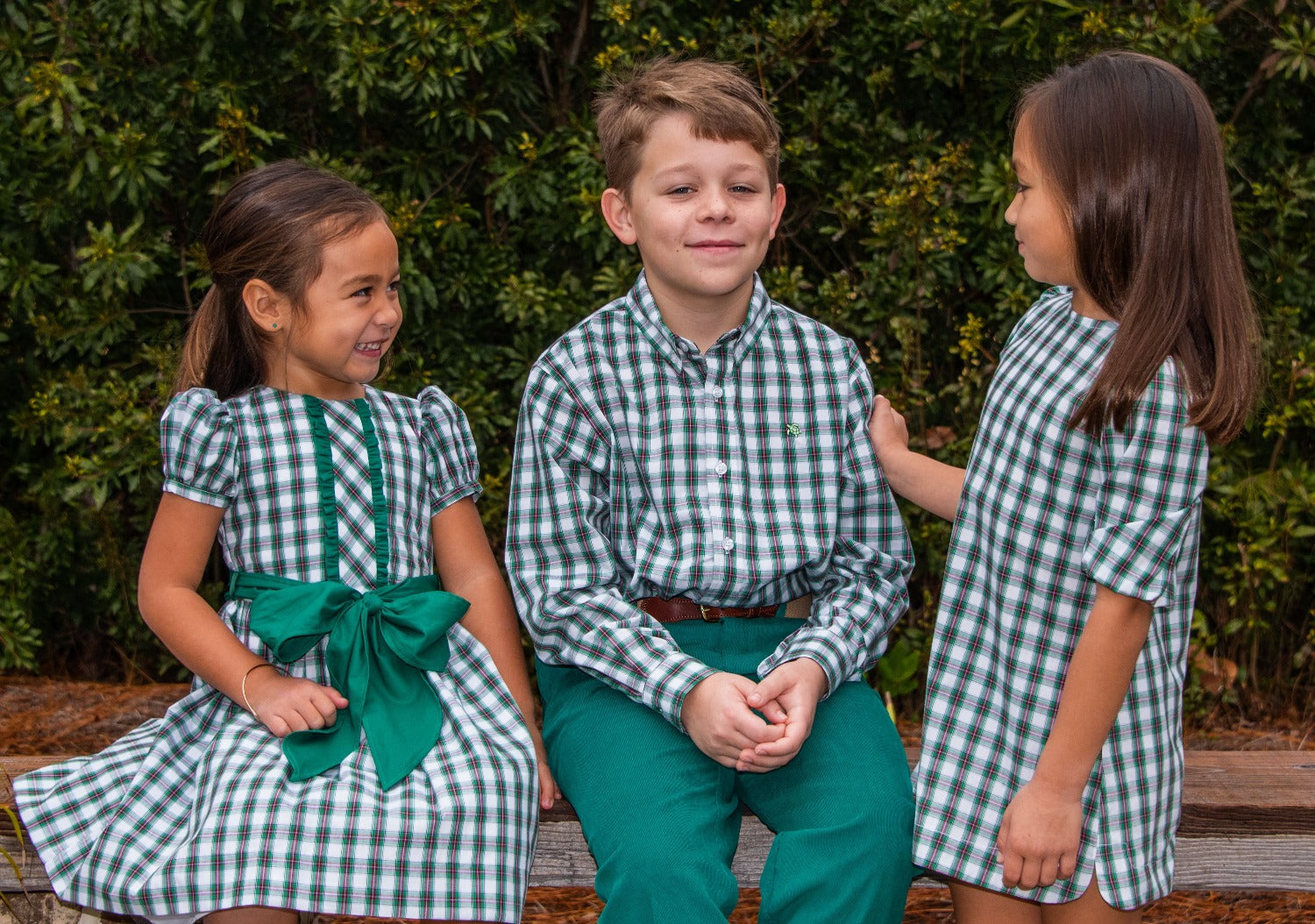 Evergreen Plaid Dress