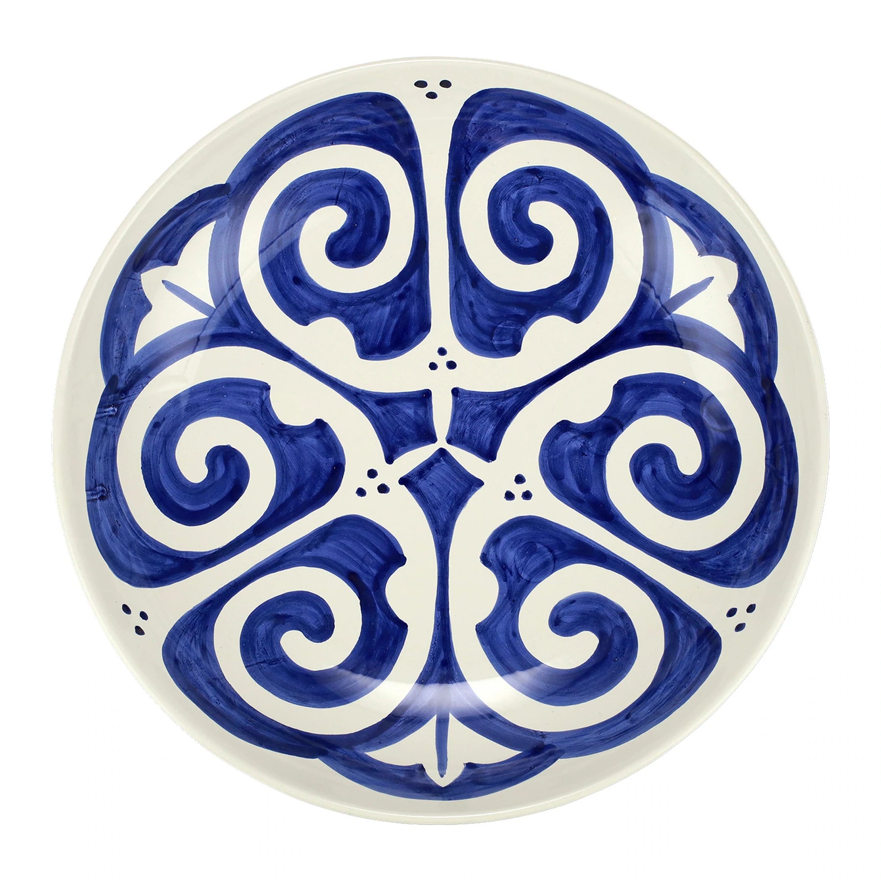 Mosaico Cobalt Round Shallow Bowl