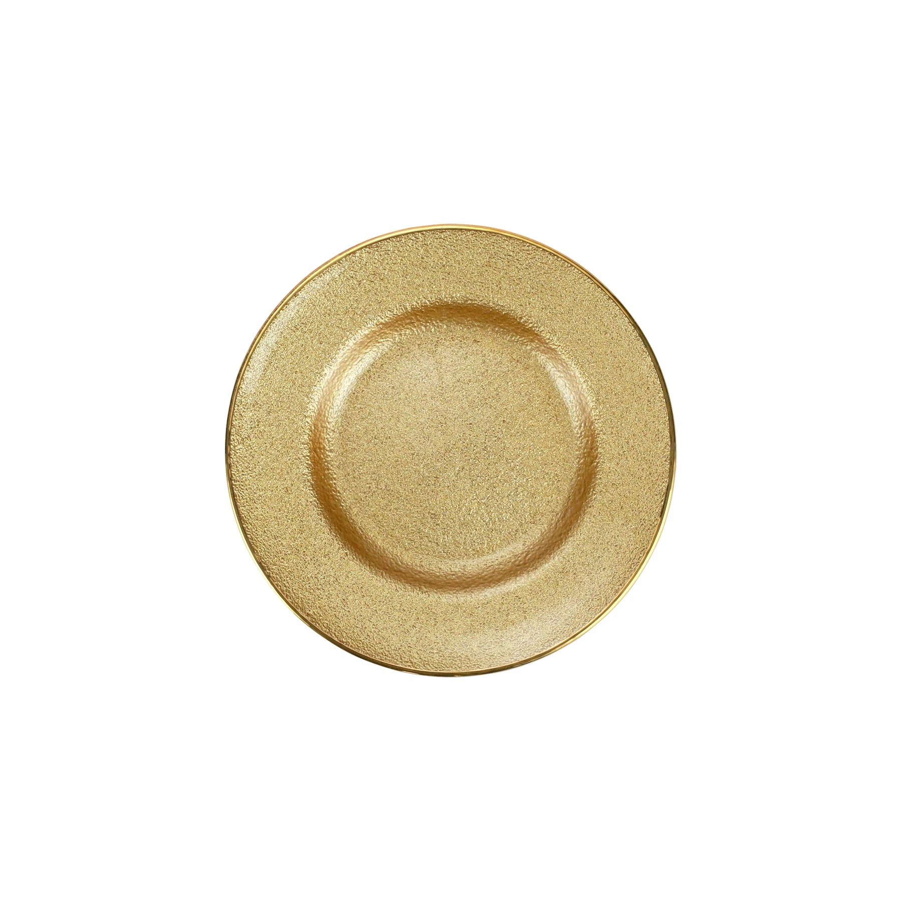 Metallic Glass Gold Salad Plate