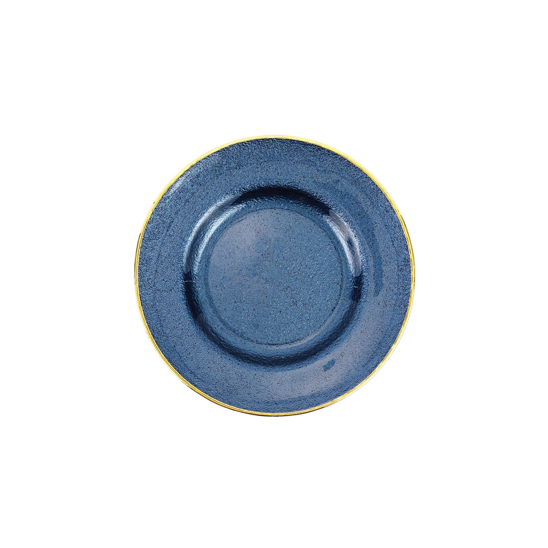 Metallic Glass Sapphire Salad Plate