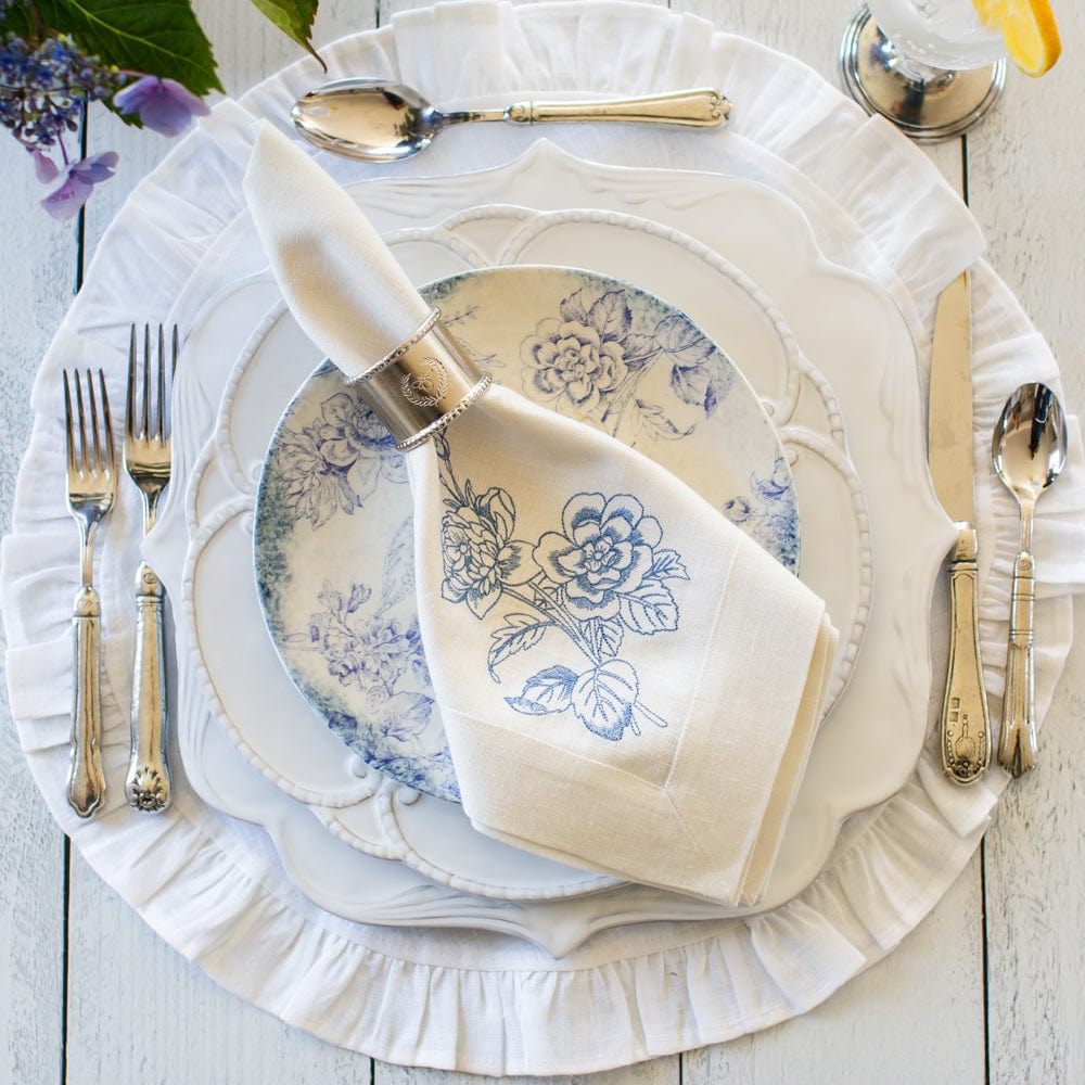 Giulietta French Blue Flower Napkin