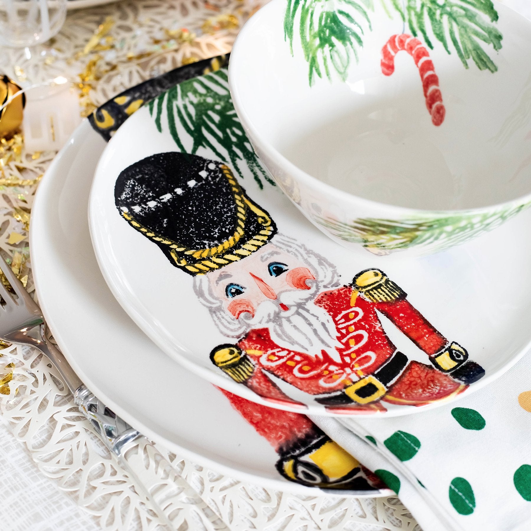 Nutcrackers Red Salad Plate