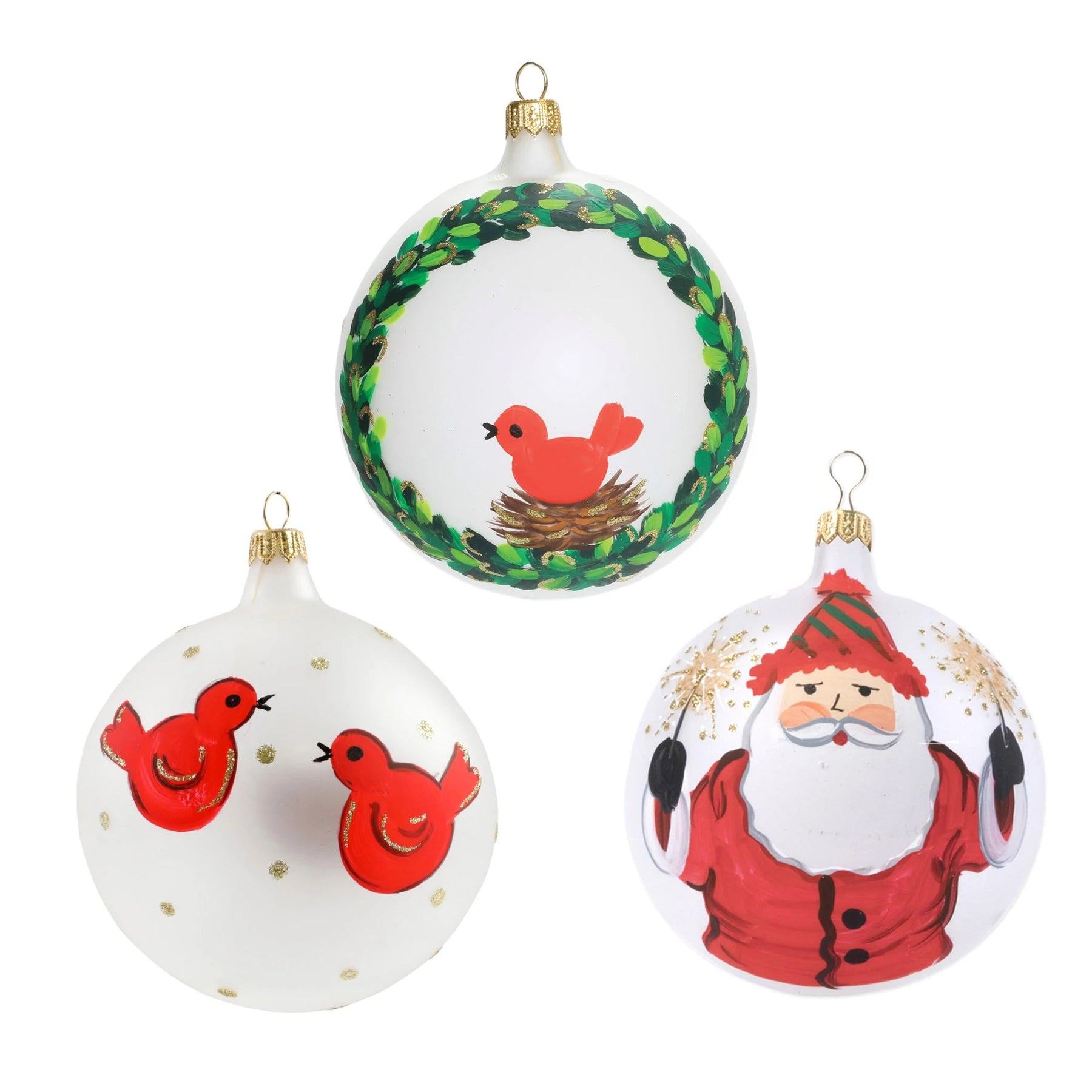 Ornaments Red Bird Ornaments Set