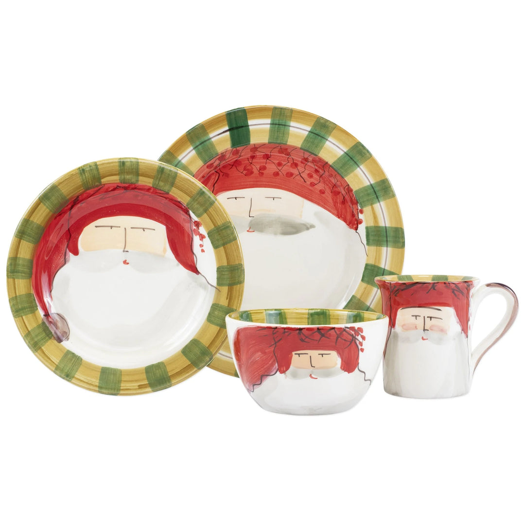 Old St. Nick Red Hat Four-Piece Place Setting