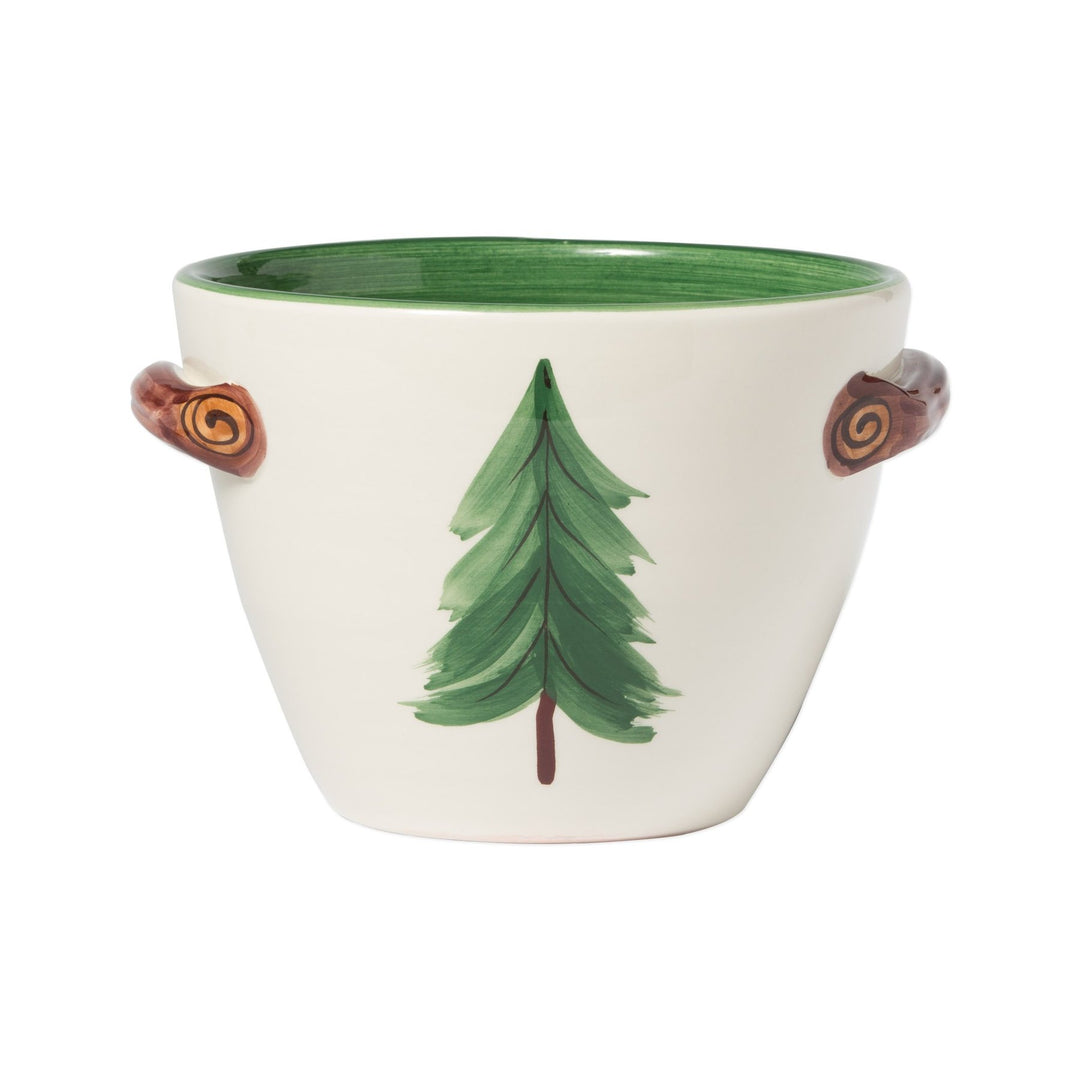 Old St. Nick Handled Deep Serving Bowl with Popcorn