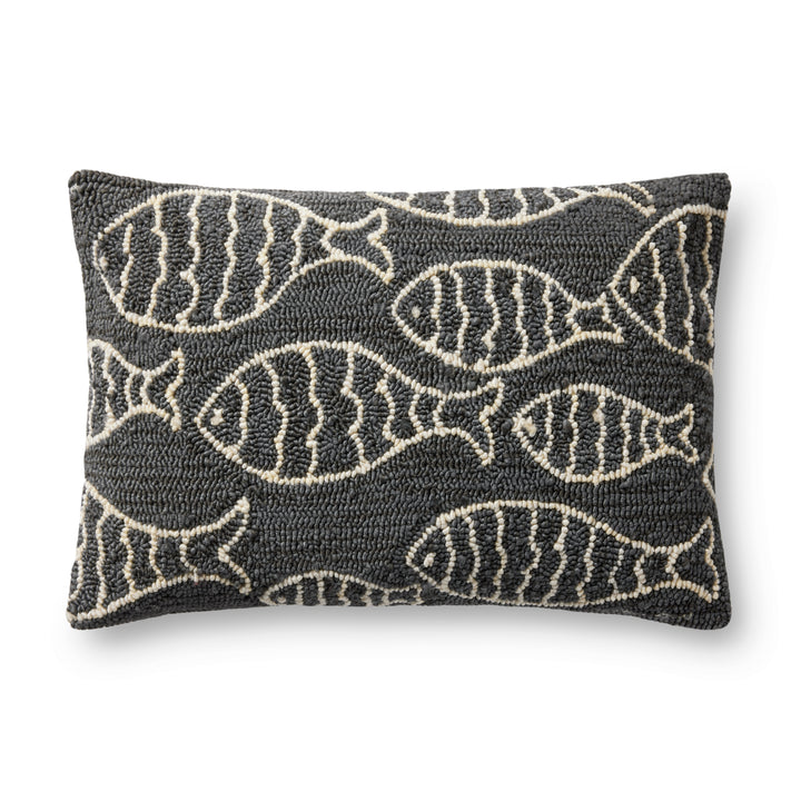 Hooked Fish Pattern Decorative Lumbar Pillow