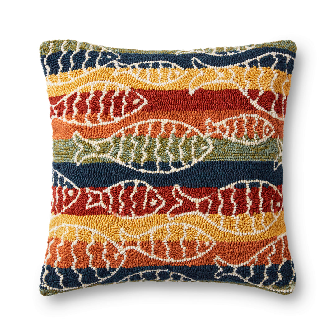 Hooked Fish Pattern Decorative Square Pillow