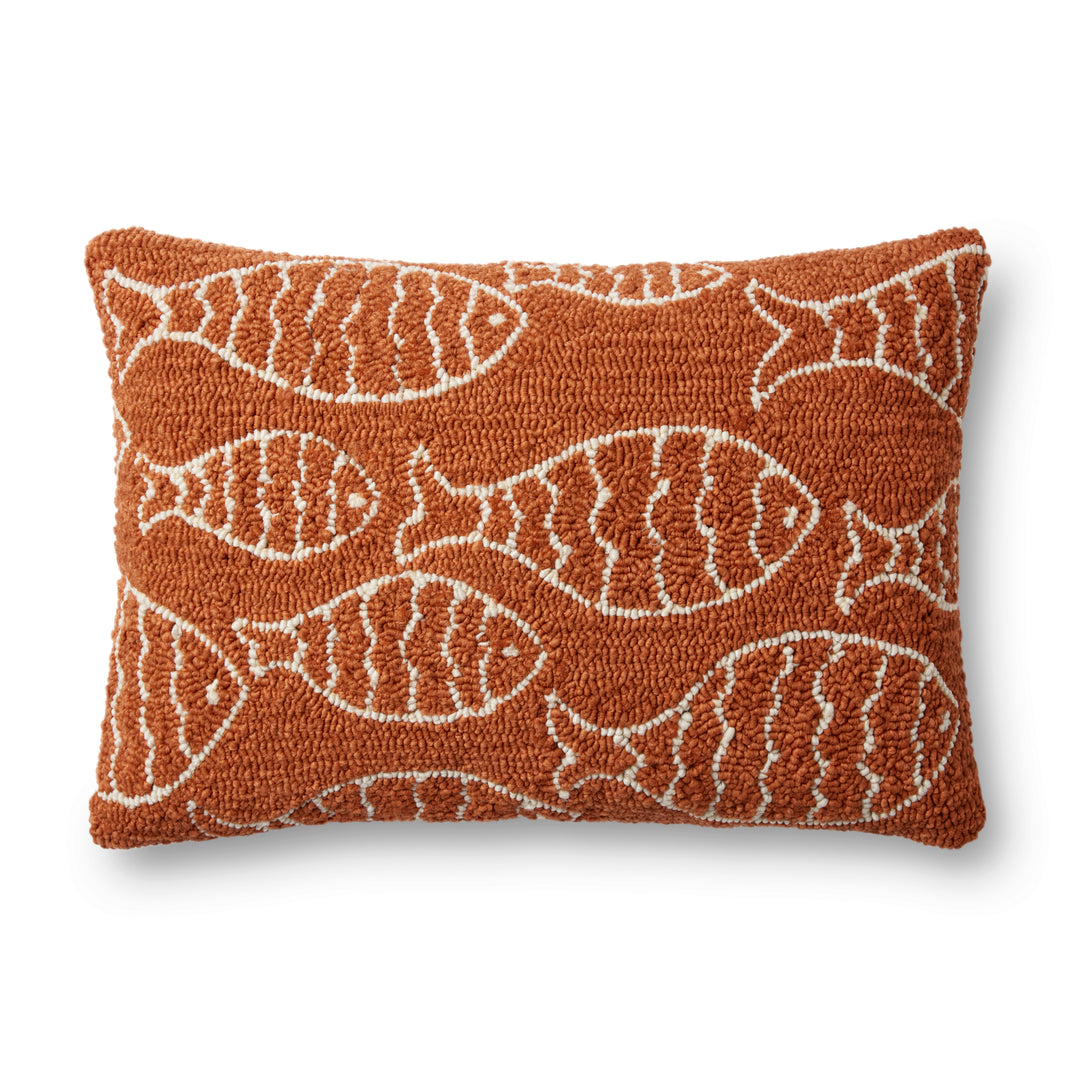 Hooked Fish Pattern Decorative Lumbar Pillow