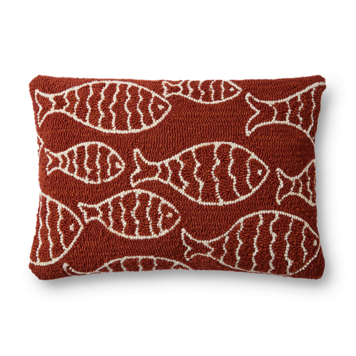 Hooked Fish Pattern Decorative Lumbar Pillow