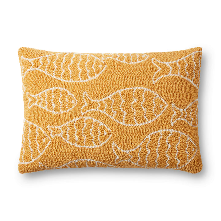 Hooked Fish Pattern Decorative Lumbar Pillow