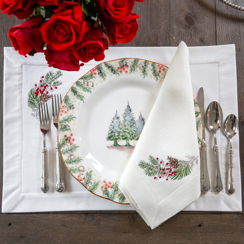 Natale Sprig Linen Placemat