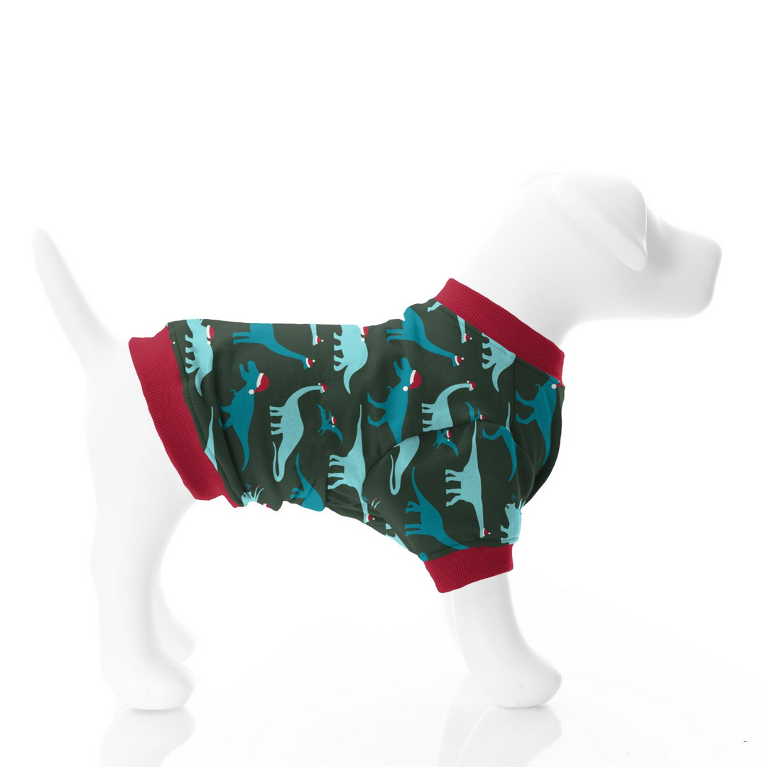 Santa Dinos Fleece Dog Tee