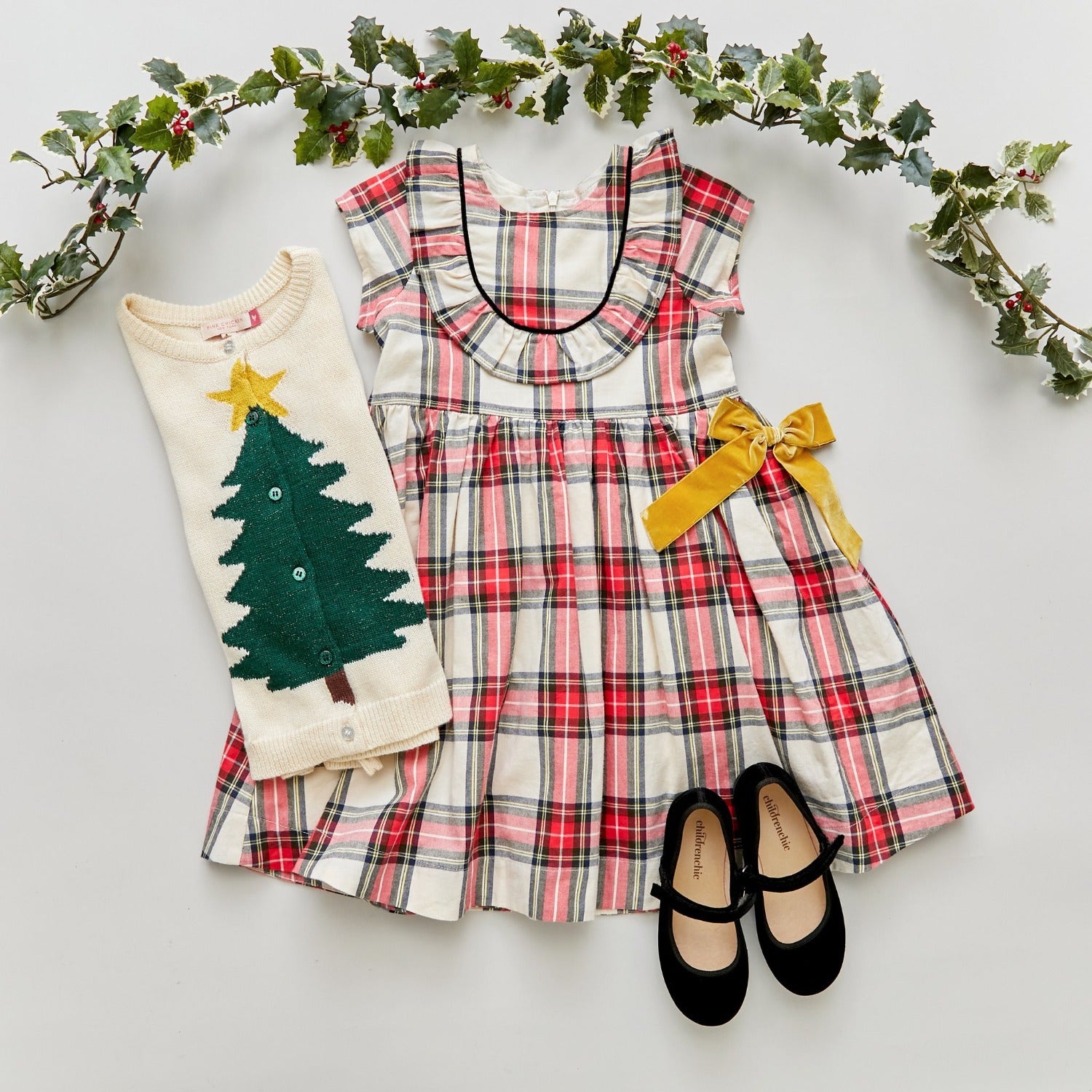 Snow Tartan Baby Eileen Dress