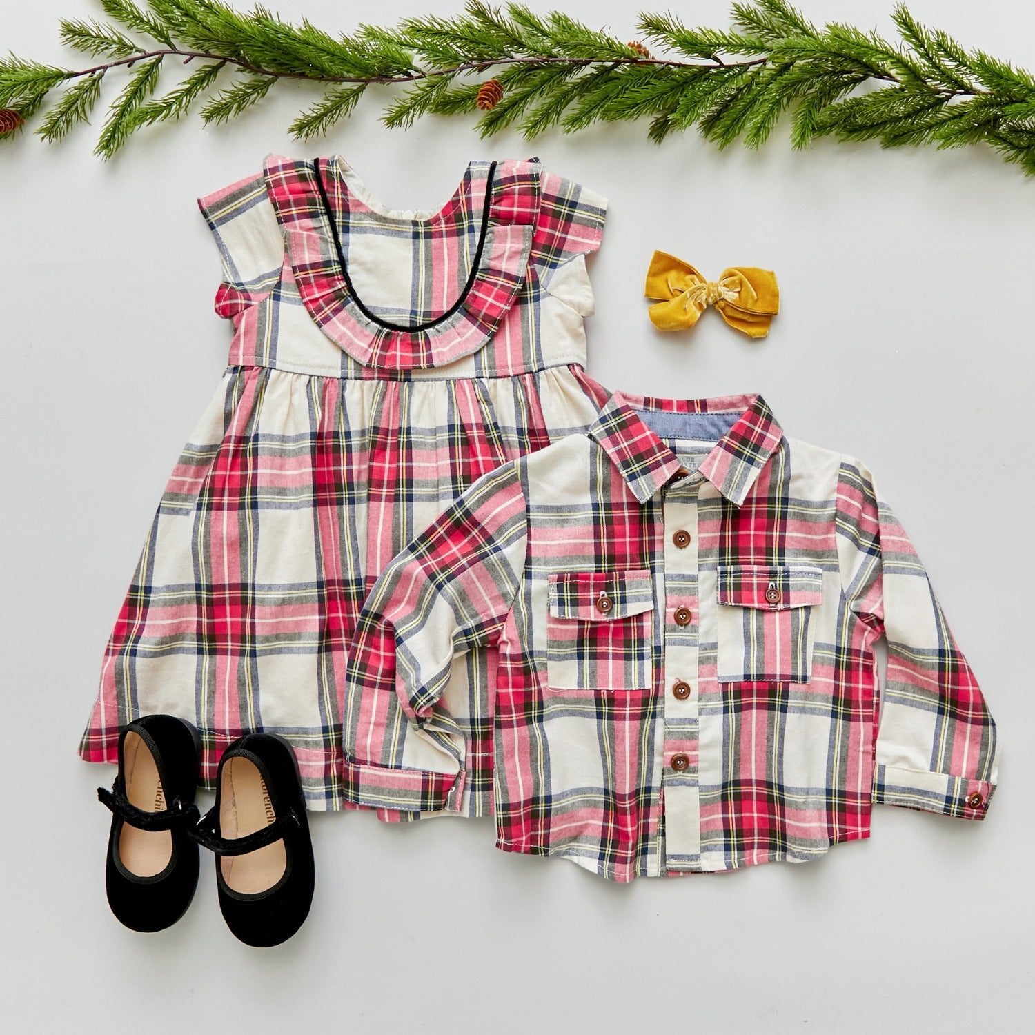 Snow Tartan Baby Eileen Dress