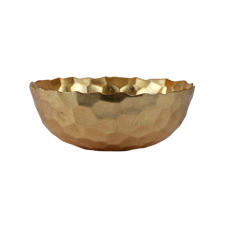 Rufolo Glass Gold Honeycomb Large Bowl