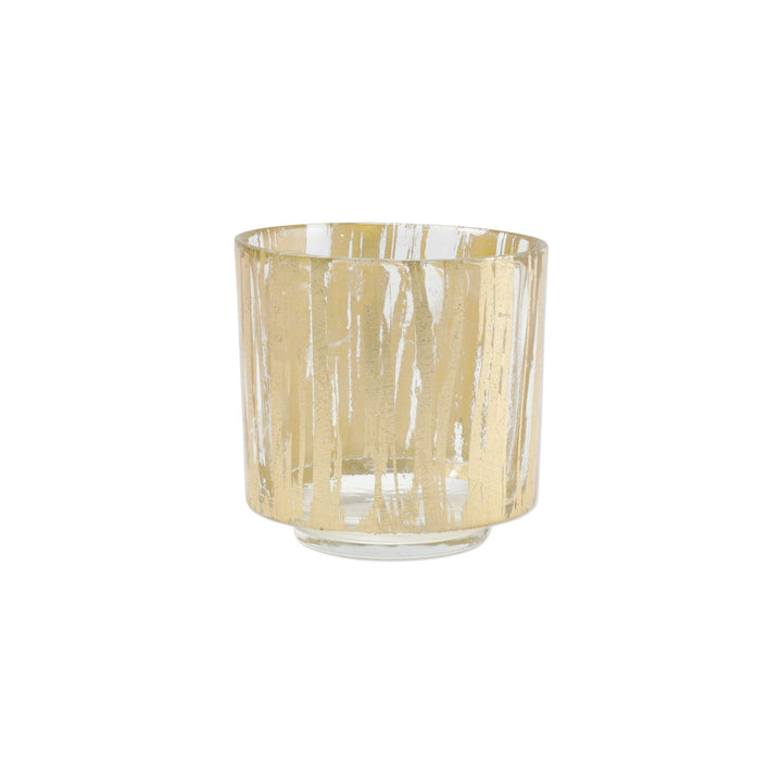 Rufolo Glass Gold Brushstroke Votive 