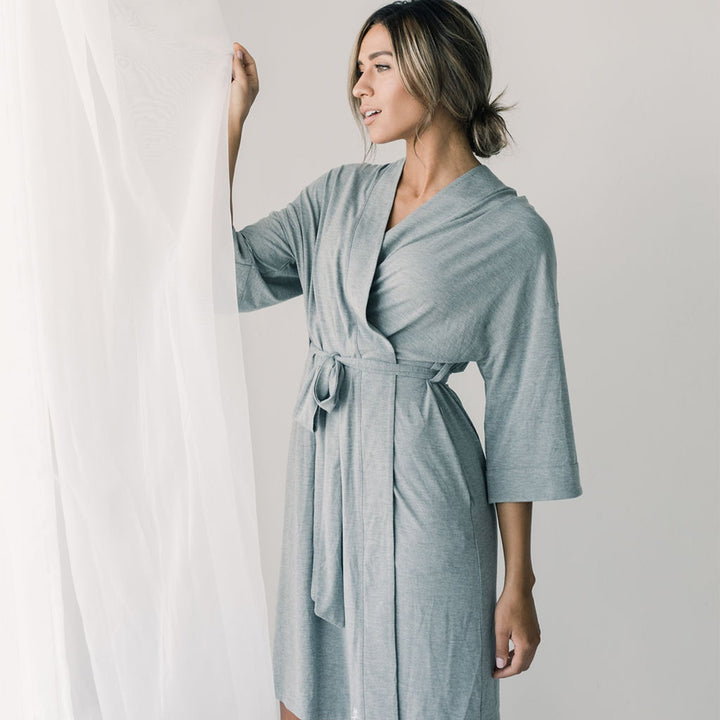 Stretch-Knit Bamboo Kimono Robe