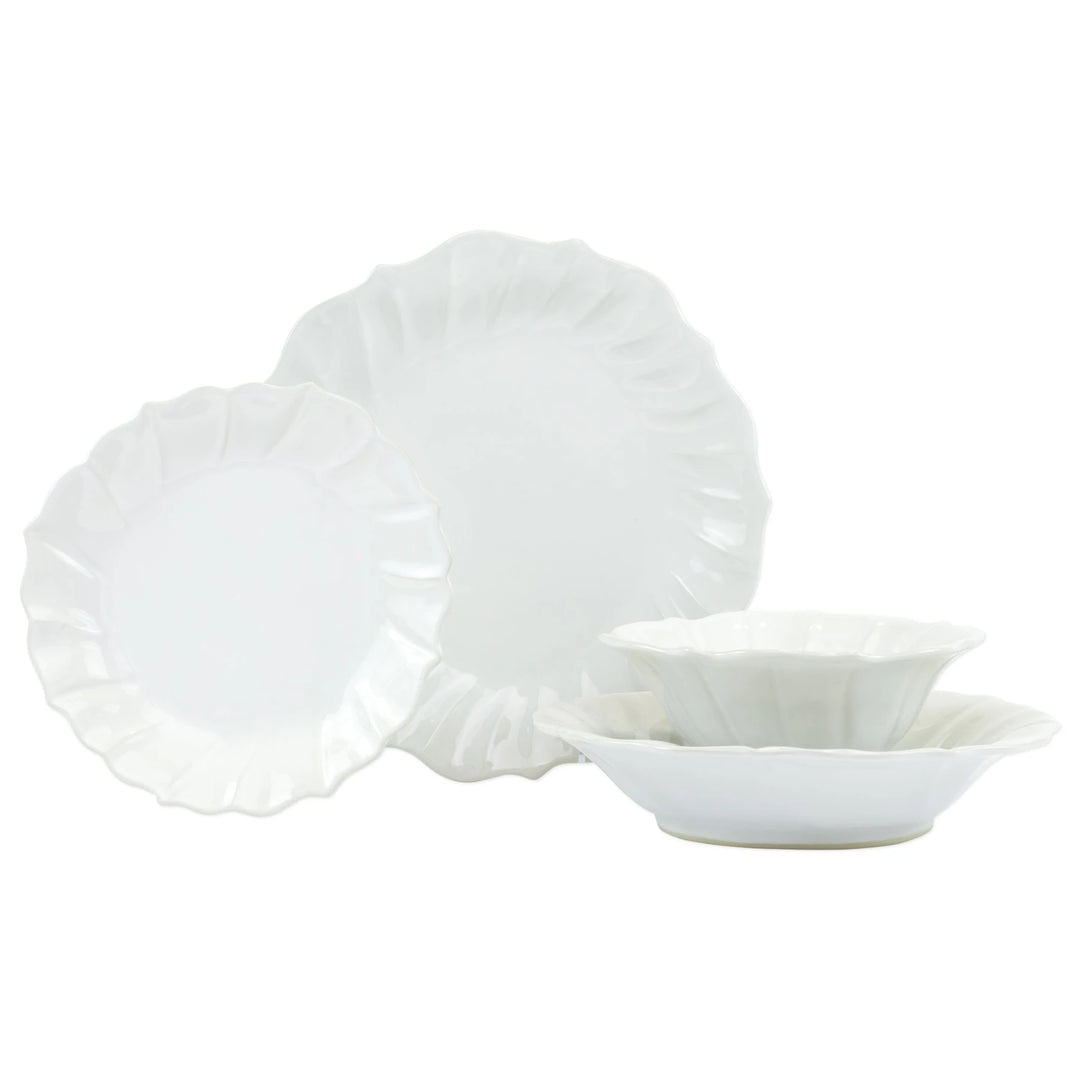 Incanto Stone Ruffle Four-Piece Place Setting