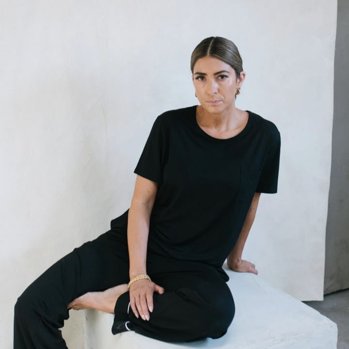 Bamboo Stretch-Knit Lounge Tee