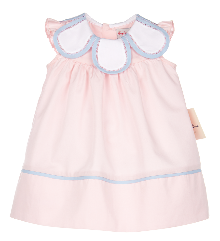 Pink Classic Petal Collar Dress