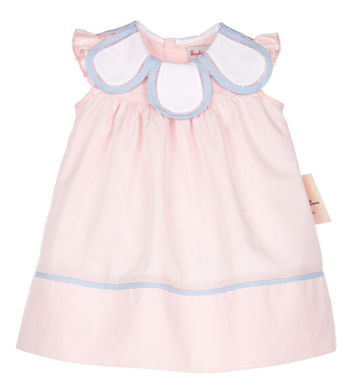 Pink Classic Petal Collar Dress