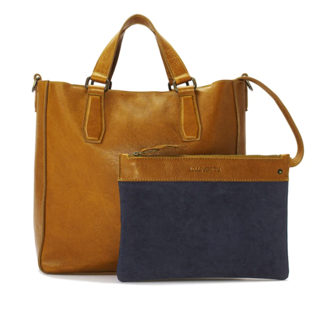 Ellington Leather Market Tote W/ Large Clutch