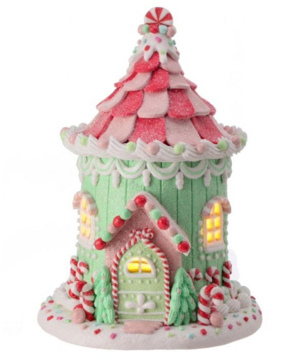 LED Holiday House Candy Jar