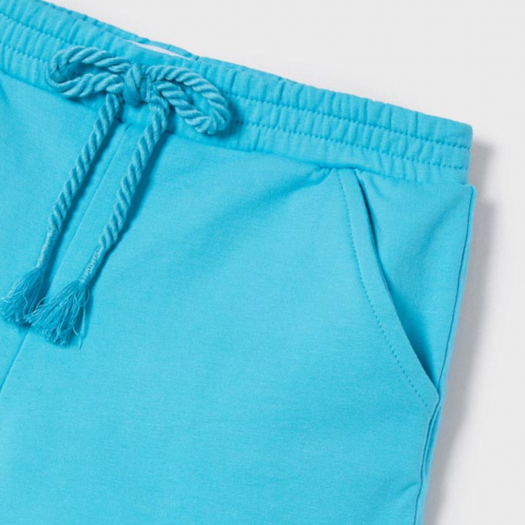 Turquoise Chenille Shorts