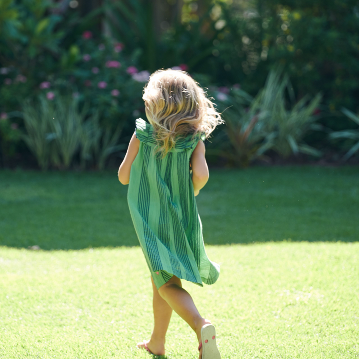 Peppermint & Navy Column Stripe Marly Dress