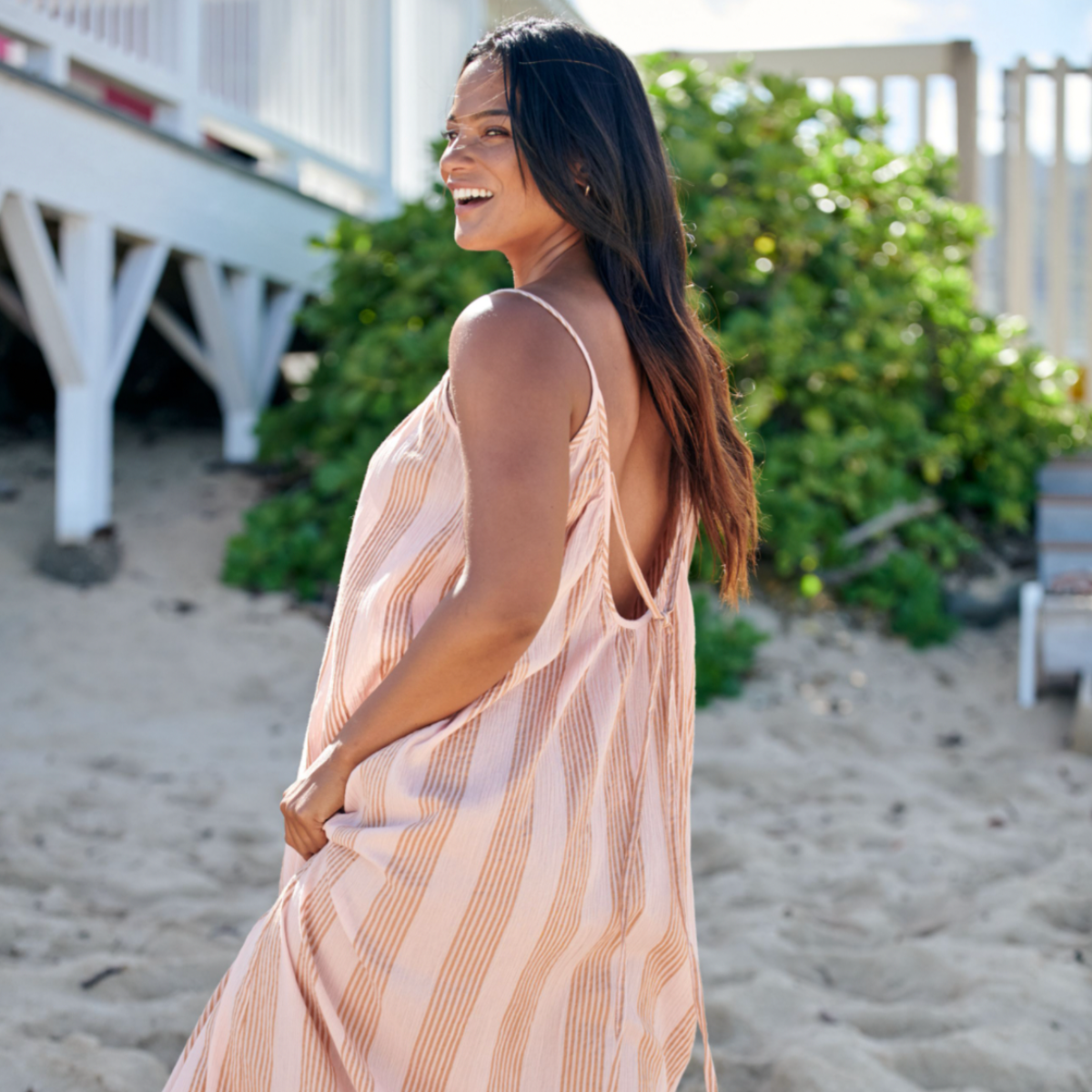 Mellow Rose Column Stripe Andie Dress