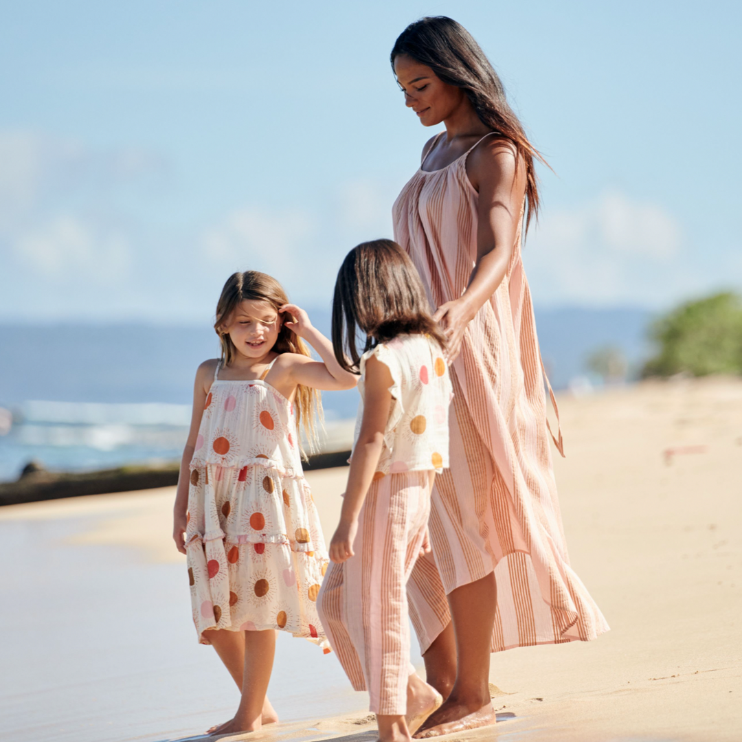 Mellow Rose Column Stripe Andie Dress