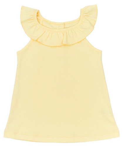 Yellow Ruffle Collar Top