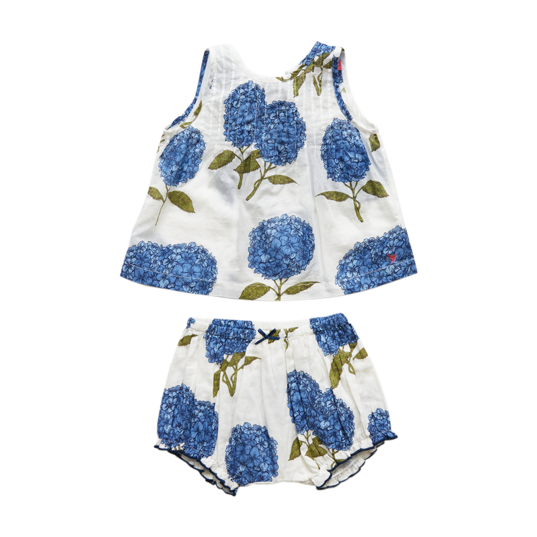 Blue Hydrangeas Jaipur 2-Piece Set