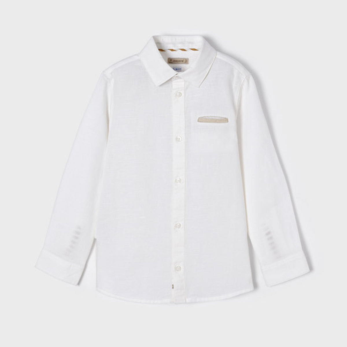 White Long Sleeve Linen Button Down