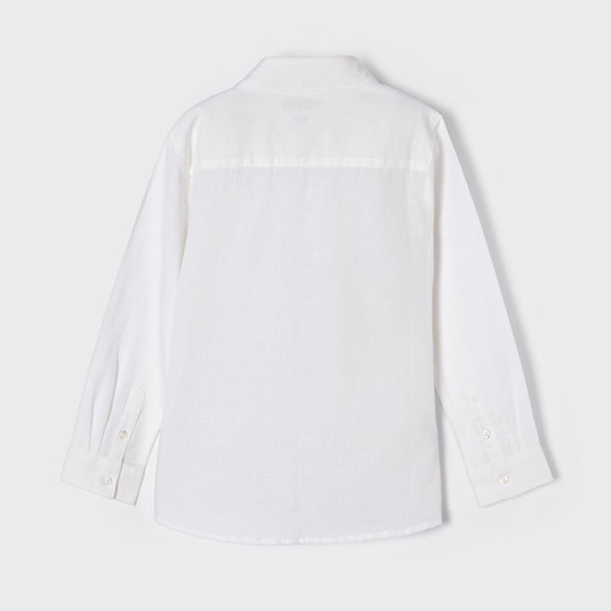 White Long Sleeve Linen Button Down