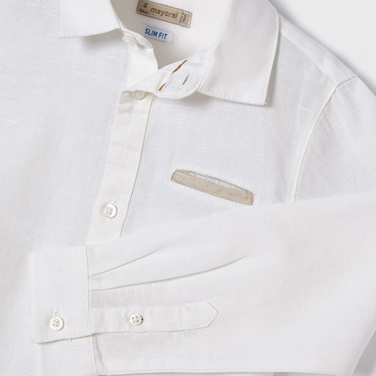 White Long Sleeve Linen Button Down