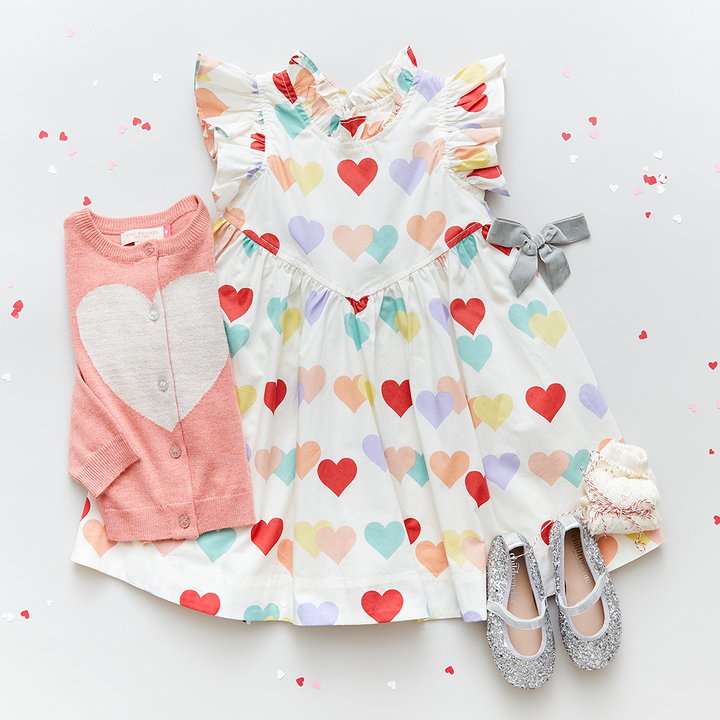 Multi Hearts Jennifer Dress