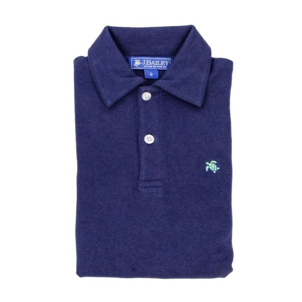 Navy Short Sleeve Henry Polo