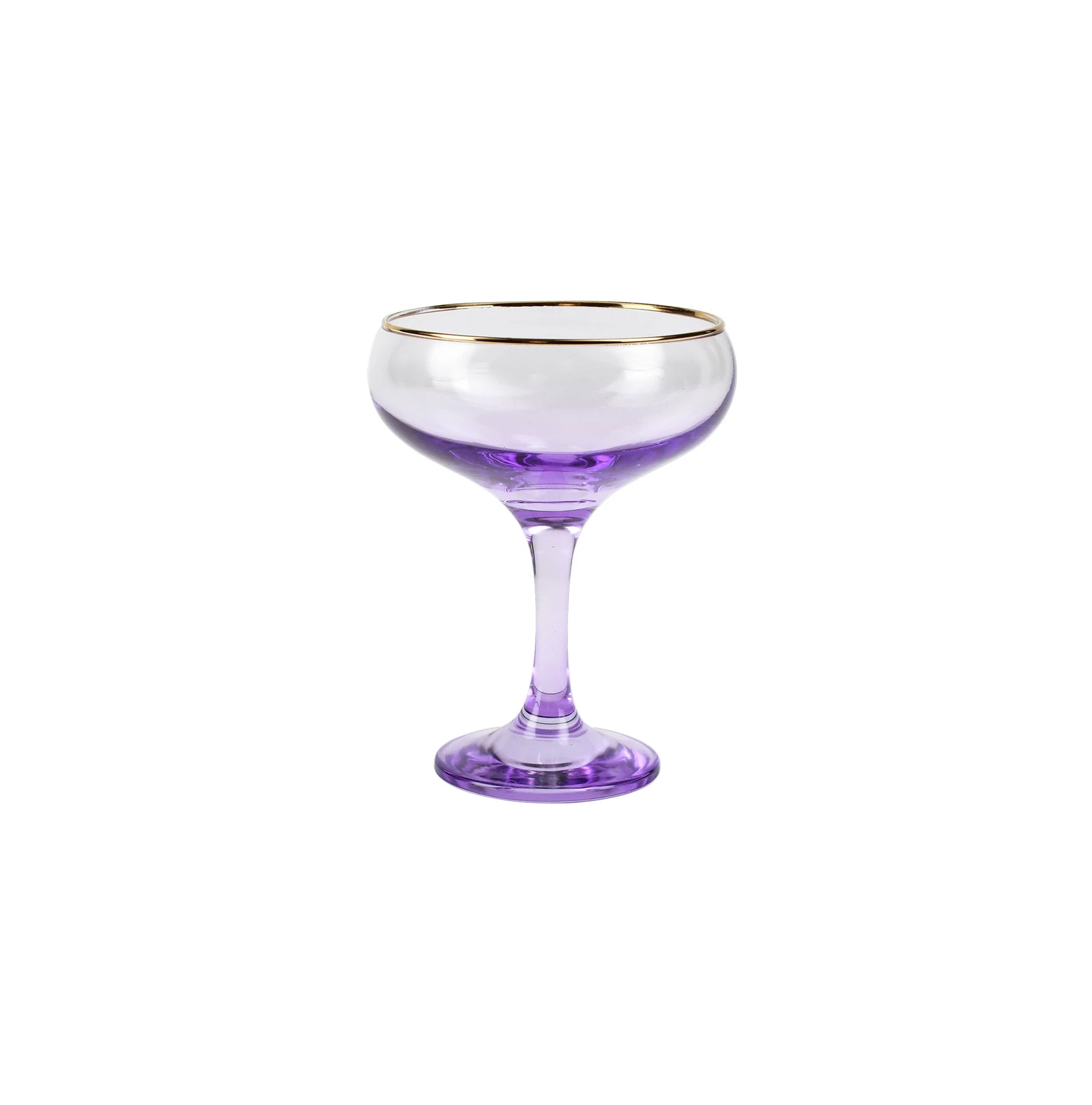 Rainbow Amethyst Coupe Champagne Glass