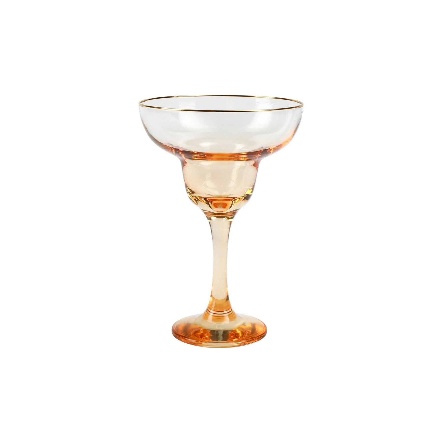 Rainbow Amber Margarita Glass